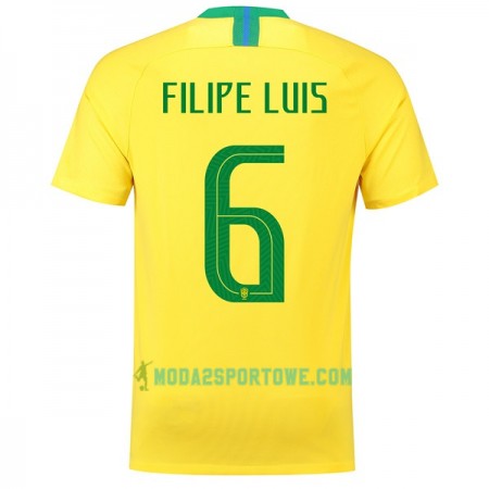 Koszulka Brazylia Filipe Luis 6 Mistrzostwa Świata 2018 Domowe Stroje Piłkarskie